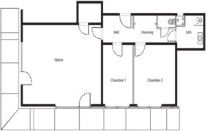 Plan 03 d'un appartement du domaine Parmentier